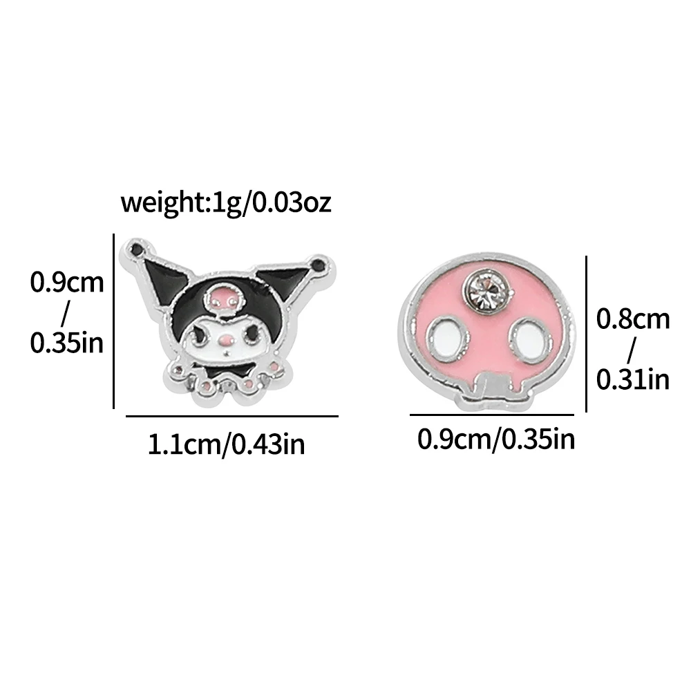 Kuromi Cartoon Earrings, Cute Earrings with Fashionable Rhinestones, Gift for Your Favourite Person