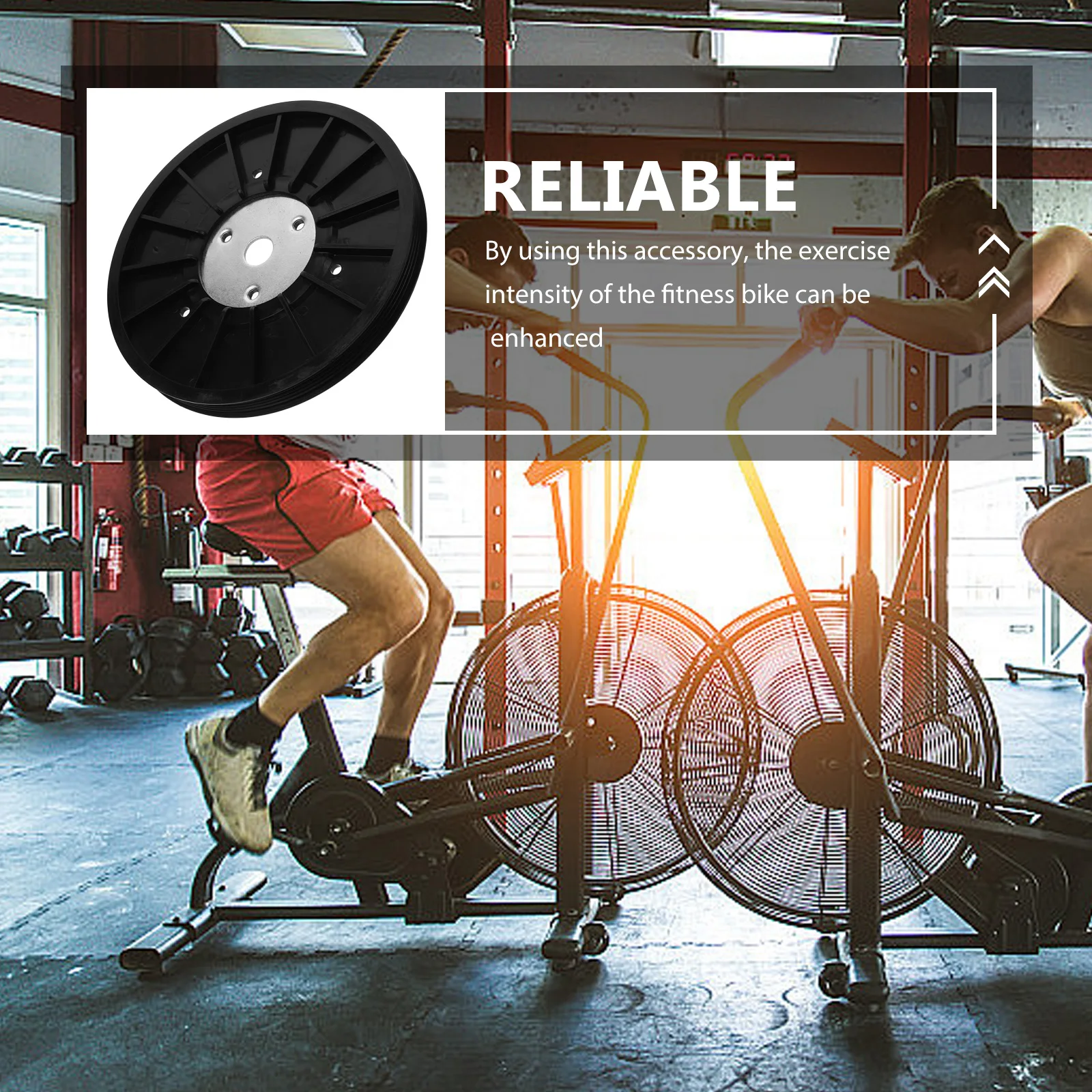 

Dynamic Bike Wheel Home Exercise Bike Belt Disc Fitness Belt Indoor Exercising Accessory Durable Abs Material