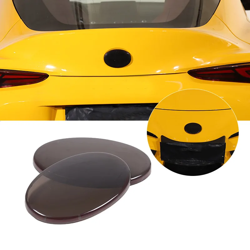 

For Toyota GR Supra A90 2019-2022 ABS Black Logo Decoration Ring Front And Rear Logo Cover Car Stickers Accessories