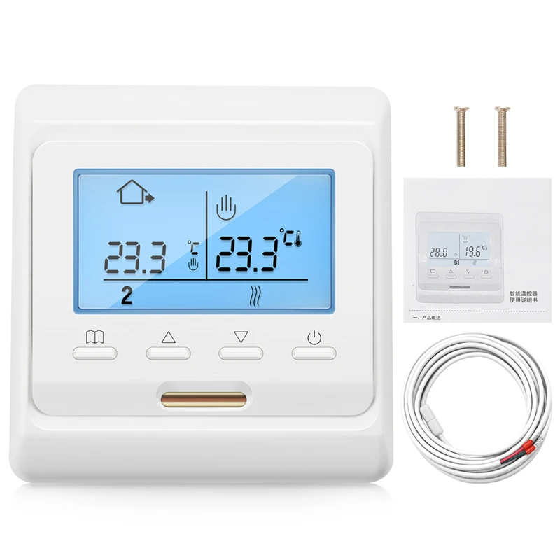 

16A 230V LCD Programmable Warm Floor Heating Room Thermostat Thermoregulator Temperature Controller Manual Mechanical