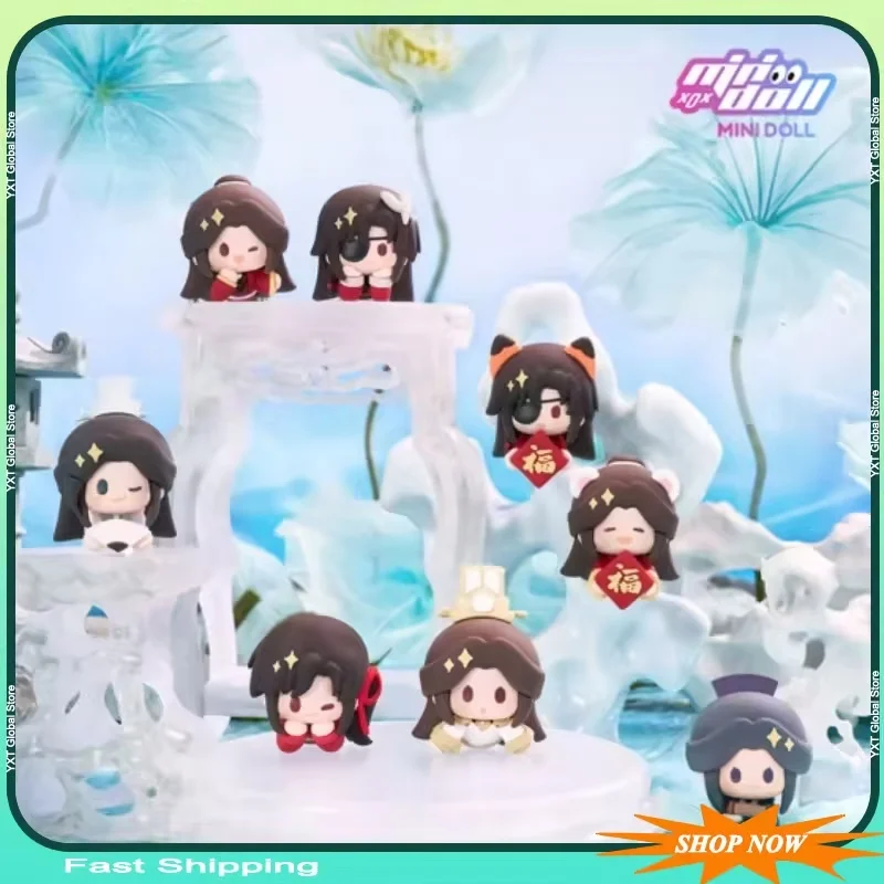 

Оригинальная мини-кукла Tian Guan Ci Fu Blind Box Tgcf Hua Cheng Xie Lian Kawaii Рисунок на кончике пальца Магнитная наклейка Маленькая игрушка-орнамент