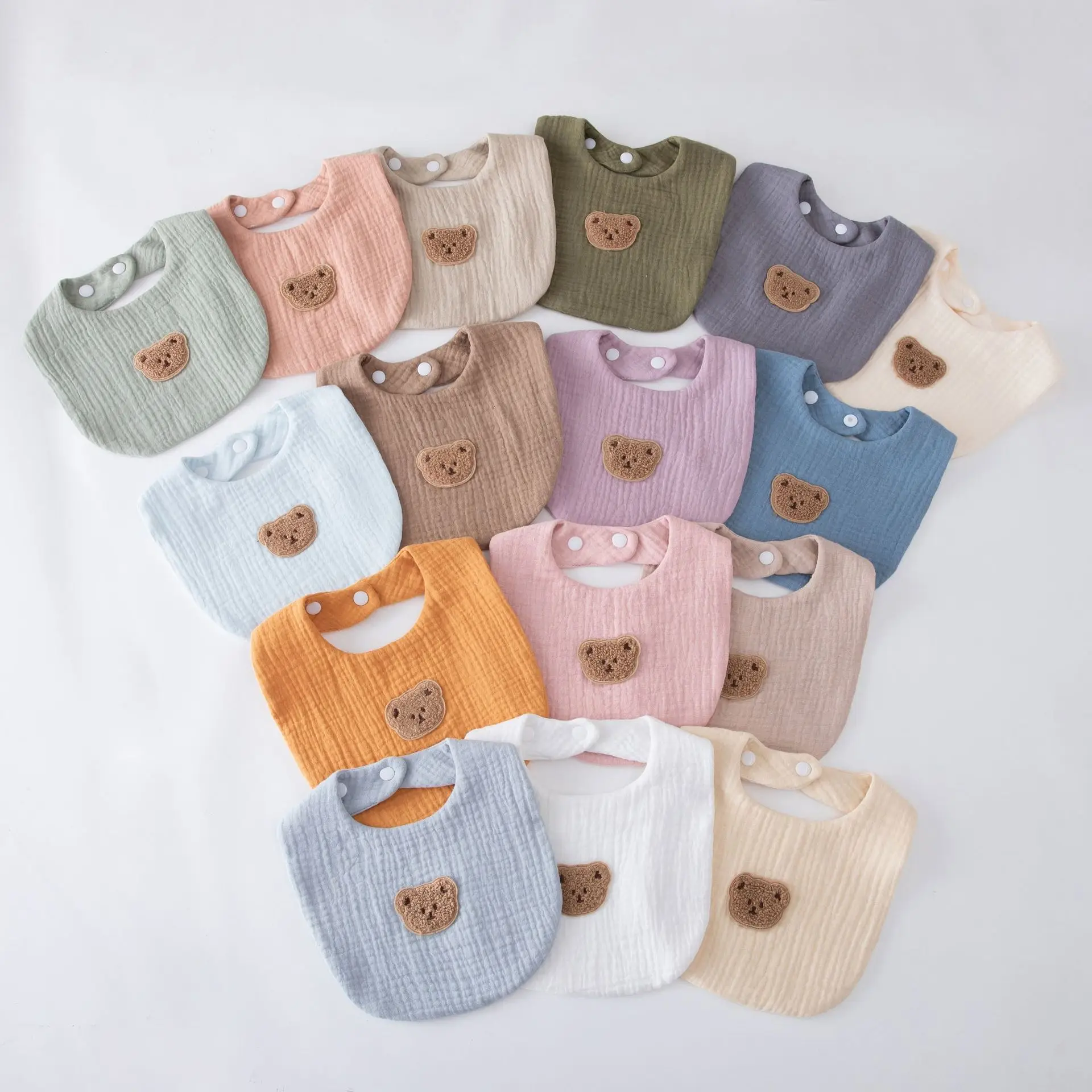 New U Shape Baby Bibs 360 Degree Rotation Muslin Kids Boy Girls Bandana Burp Cloth Newborn Infant Saliva Towel Toddler Stuff