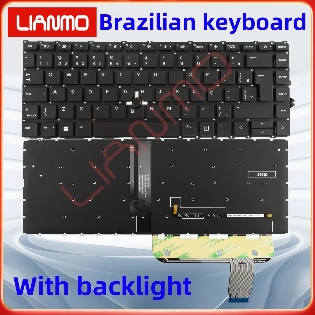 Brazylijska klawiatura do laptopa HP 840 G7 840 G8 845 G7 845 G8 745 G7 745 G8 zbook14 G7 zbook14 G8 Z podświetleniem