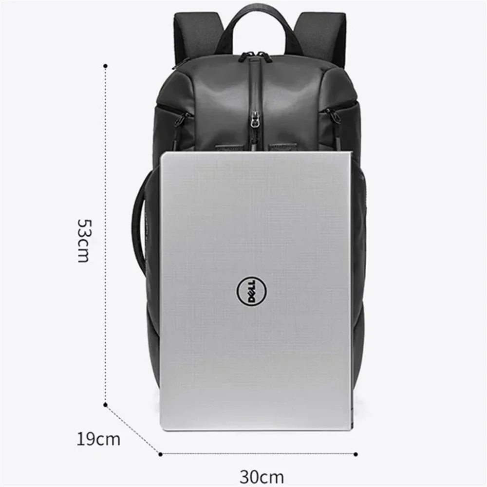 XOKY Travel Backpack Men Laptop 15.6 Inch Black Business Backpacks Waterproof Sport Bag Fashion Pack for Male Outdoor