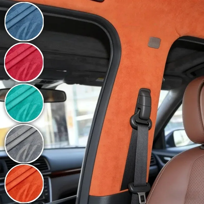 

Multi-Purpose Self-Adhesive Faux Suede Fabric for Car Door Panel AB Pillar Trunk Couch Repair Durable Upholstery Suede Fabric