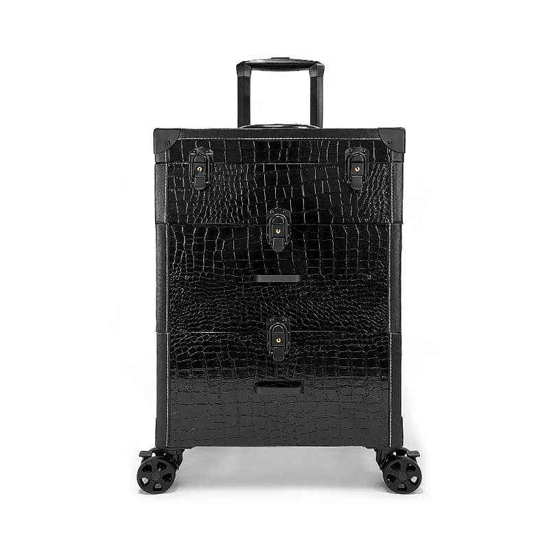 

Three-tier cabinet pull rod cosmetic case professional makeup artist tattoo nail salon multifunctional toolbox drag box