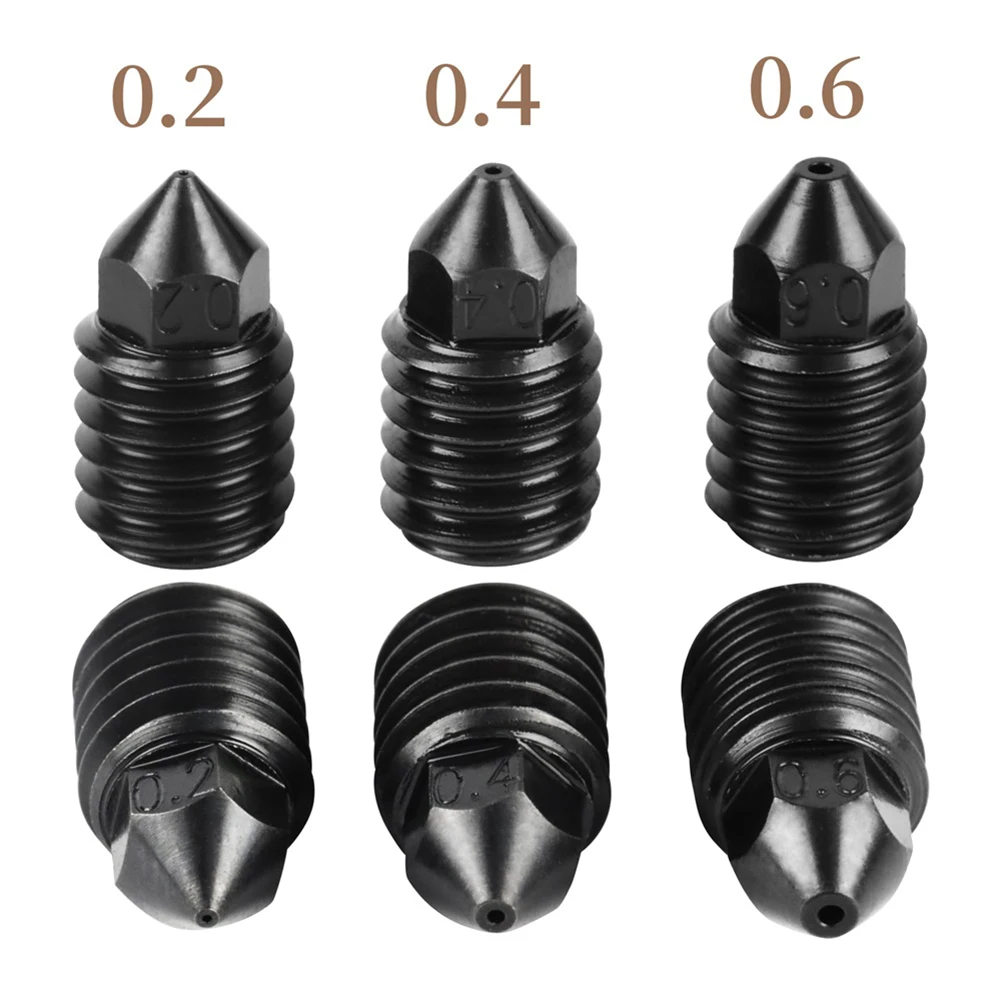 Hardened Steel Nozzle For 3D Printer Small Wear-resistant Nozzle 3D Printer Accessories