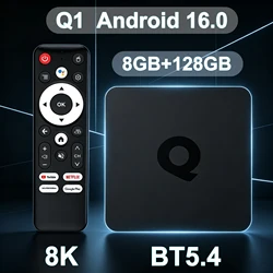 Android16 Smart TV Box Q1 Allwinner H313 Supports 2.4G&5G Dual Wifi 8K 64G 128G Rom Google Media Player TV Box Voice Set Top Box