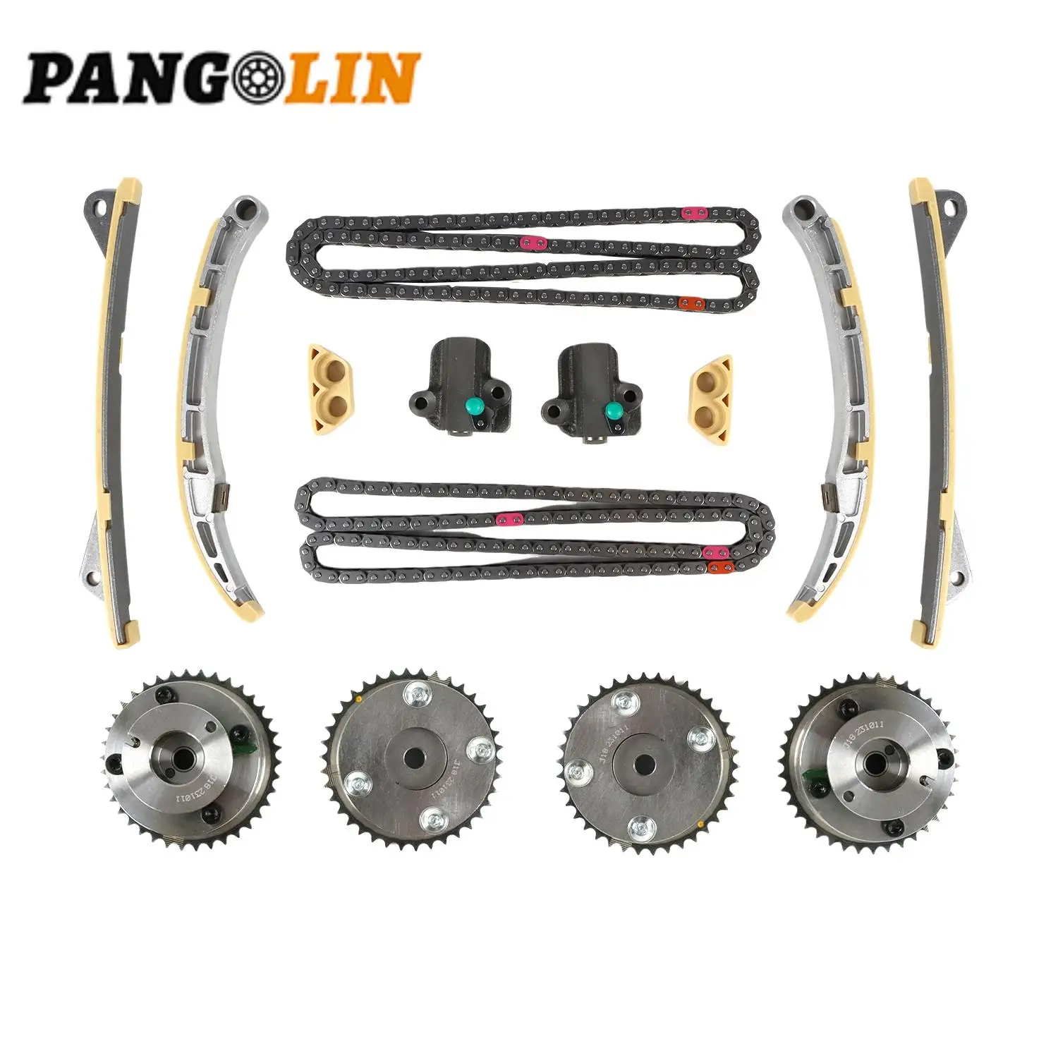 1set Timing Chain Kit VVT Gear 24350-3CGA1 24410-3CGA3 for 2015 to 2021 Sedona 3.3L 243503CGA1 244103CGA3 Car Accessories