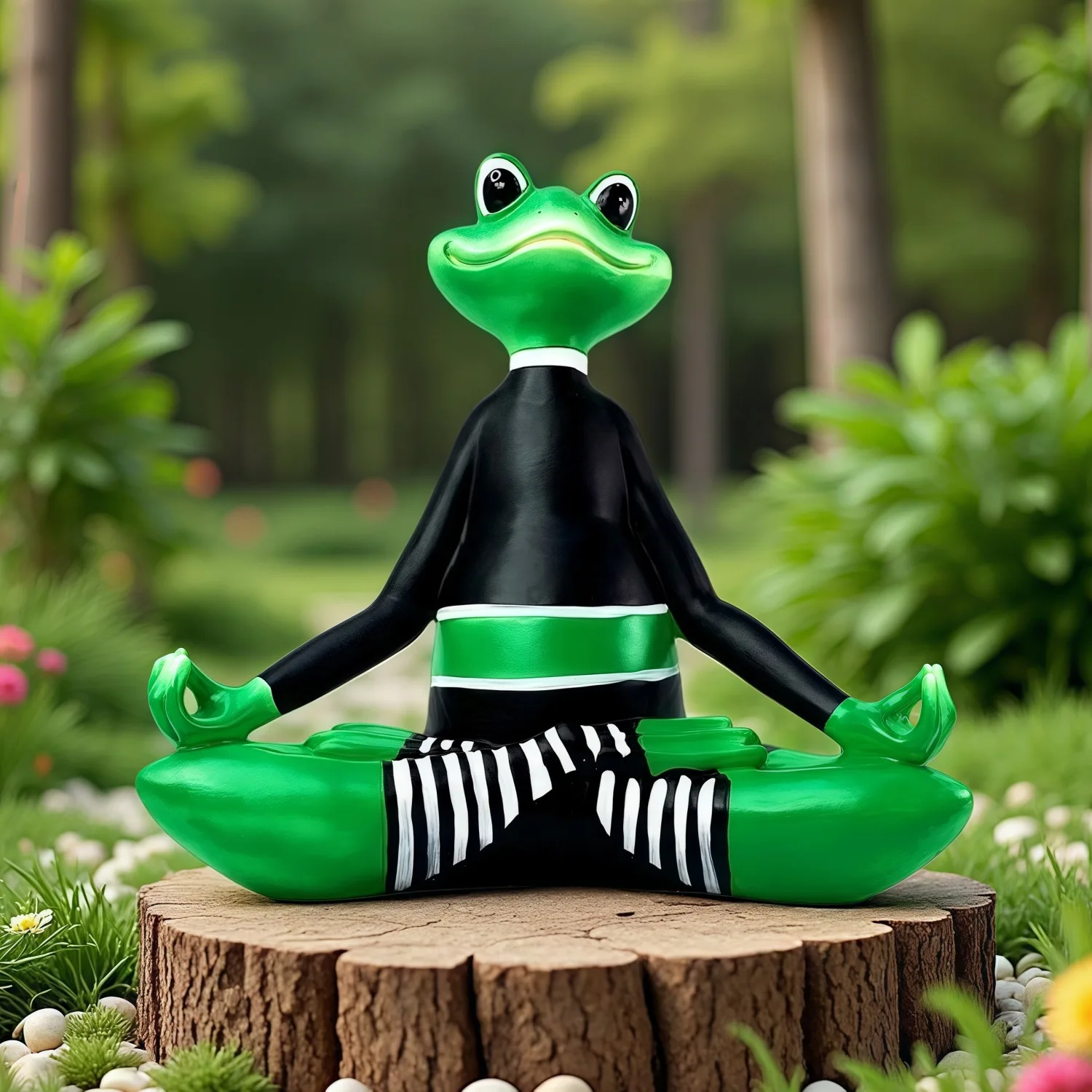 *qa Outdoor Simulation Frog Statue Creative Animal Ornament Balcony Courtyard Pool Garden Landscape Decor#