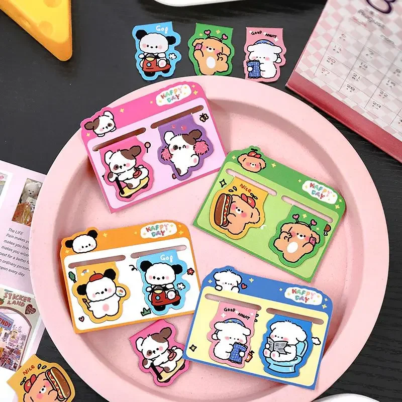 8PCS/SET kawaii Cartoon Animals Magnetic Bookmarks Cute Books Magnet Mark Puppy Book Accessories for Children School Supplies