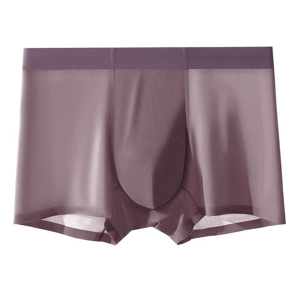 Pakaian Dalam Pria Rumah Tidur Hotel Pakaian Dalam Sutra Es Nyaman Pakaian Dalam Mulus Nyaman Desain Warna Solid