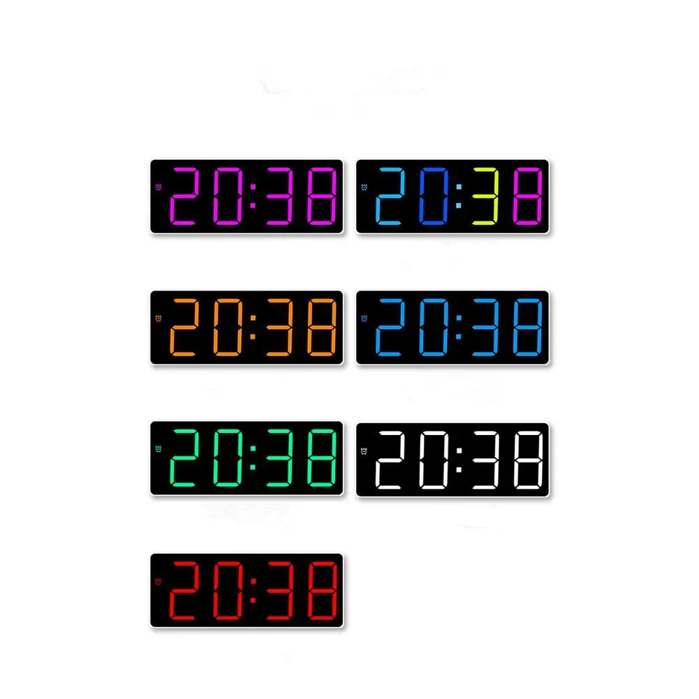 12/24H Voice Control Digital Alarm Clock For Bedroom LED Electronic Clocks with Temperature Display 3 Adjustable Brightness - Image 5