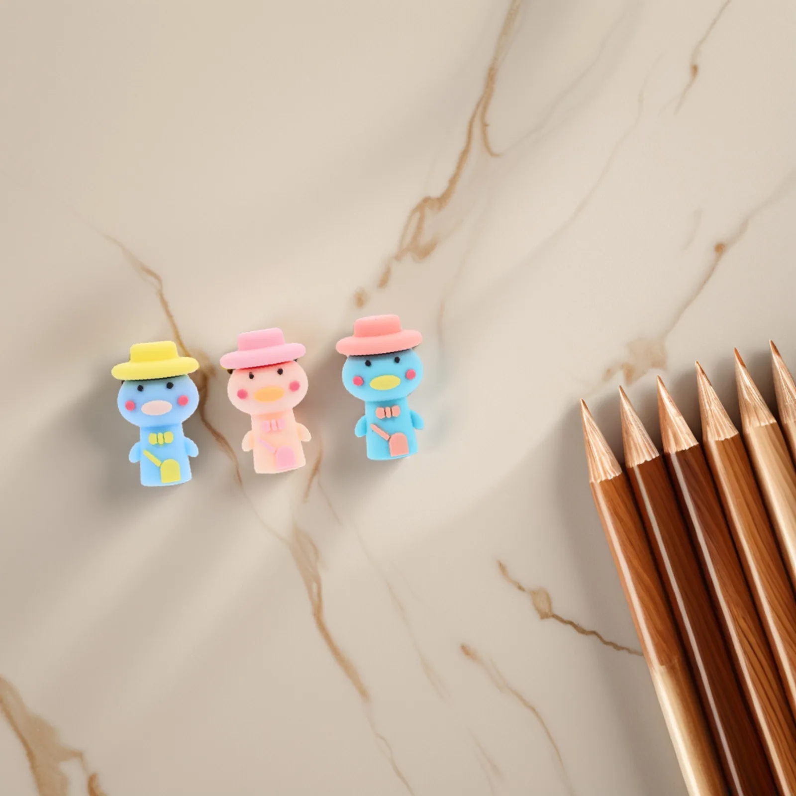 

12pcs Animal Pencils with Rubber Holder Caps Extension Tool for Drawing Lengthener Rods Supplies Kids School Stationery