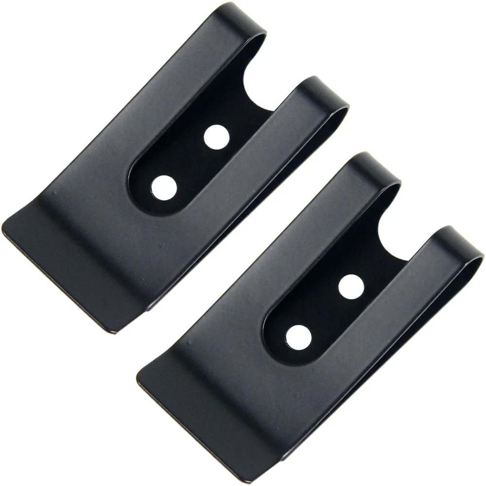 2PCS/ Metal Belt Clip Black Coated Holster Clamp Buckle Spring Hook For Bag Leather Kydex Sheath Pouch DIY