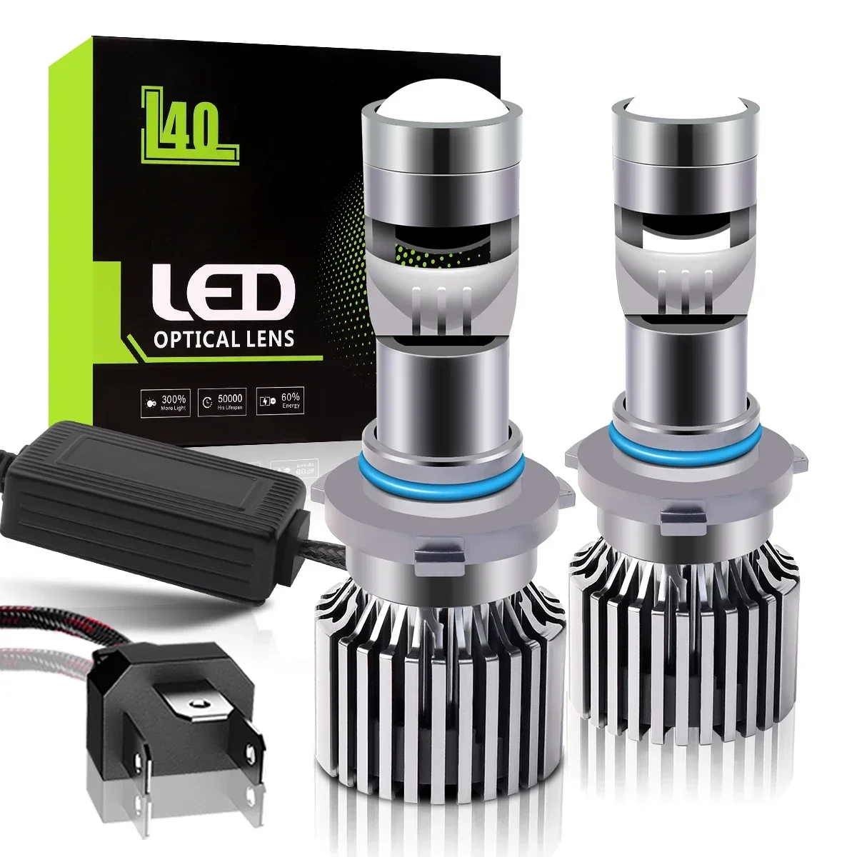 

Car Light HB4 9006 LED Headlight Bulbs 100W 30000LM 3570-55mil Chips Hi Lo Automobiles Lamps HB2 9003 H4 Bi LED Projector Lens