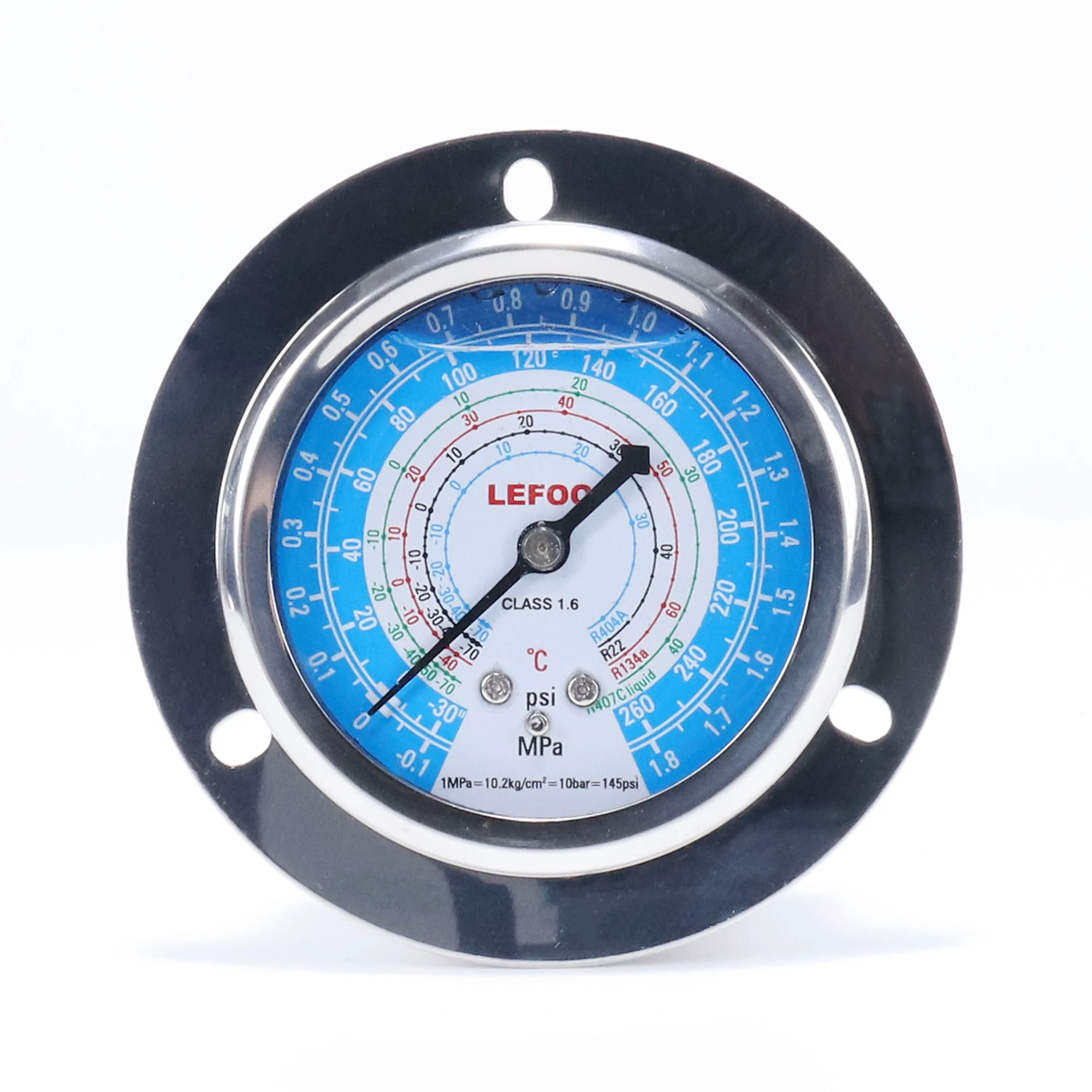 

LEFOO Tubes Mechanical stainless steel Manometer Oil High low Vacuum pressure gauge for Gaseous and Liquid Media