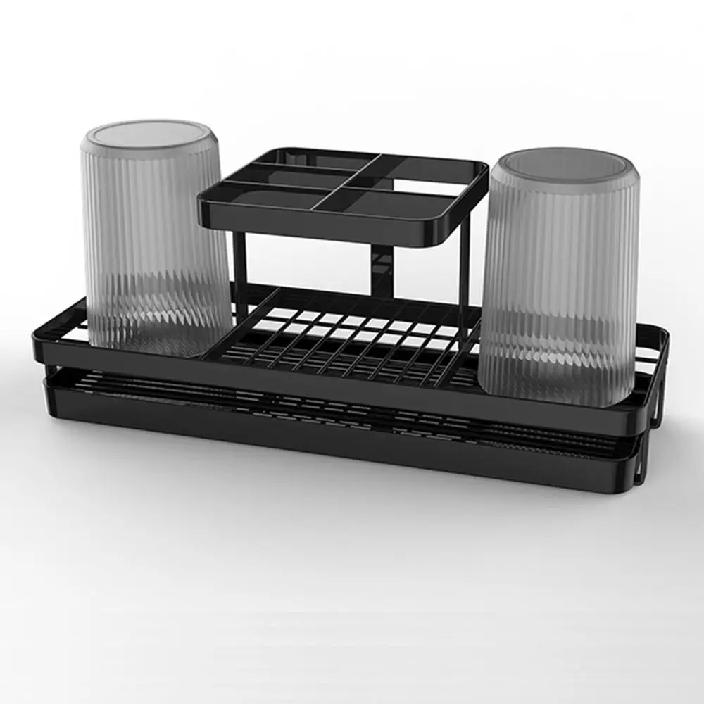 

Многофункциональный держатель для зубных щеток, быстросохнущая, нержавеющая подставка для косметики, экономящая место, с дренажем, органайзер для столешницы, полка для дома