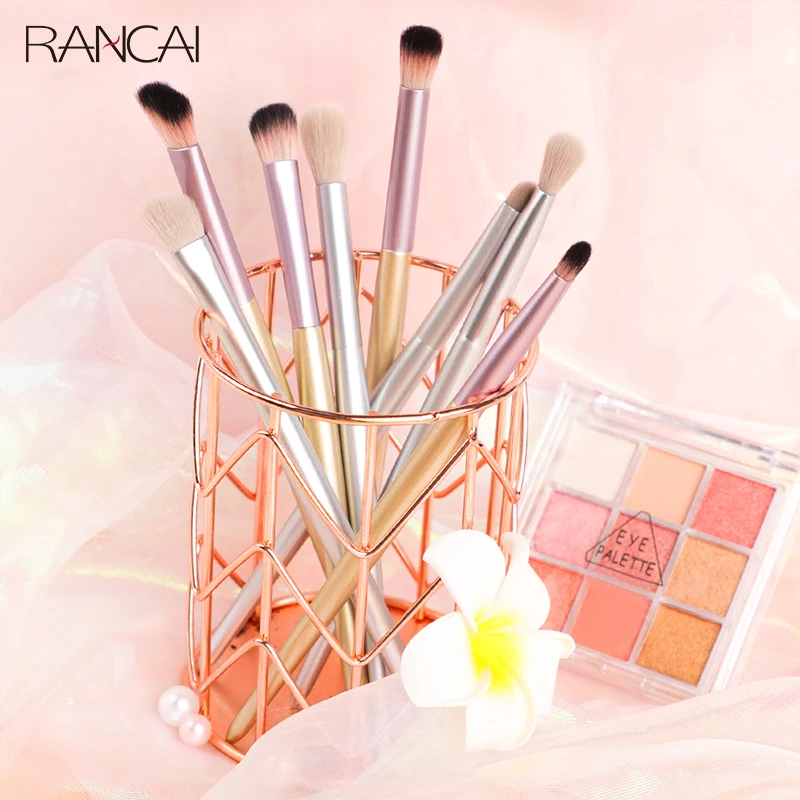 4 Pcs Eye Makeup Brushes Set Eyeshadow Brush Eyebrow Contour Eyeliner Women Eyes Cosmetic Blending Detail Make Up Tools