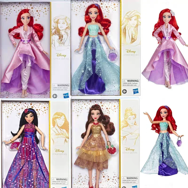 

Original Disney Princess Glitter Fashion Series Dolls Princess Belle Mulan Rapunzel Fashion Collectible Doll Girl Gifts