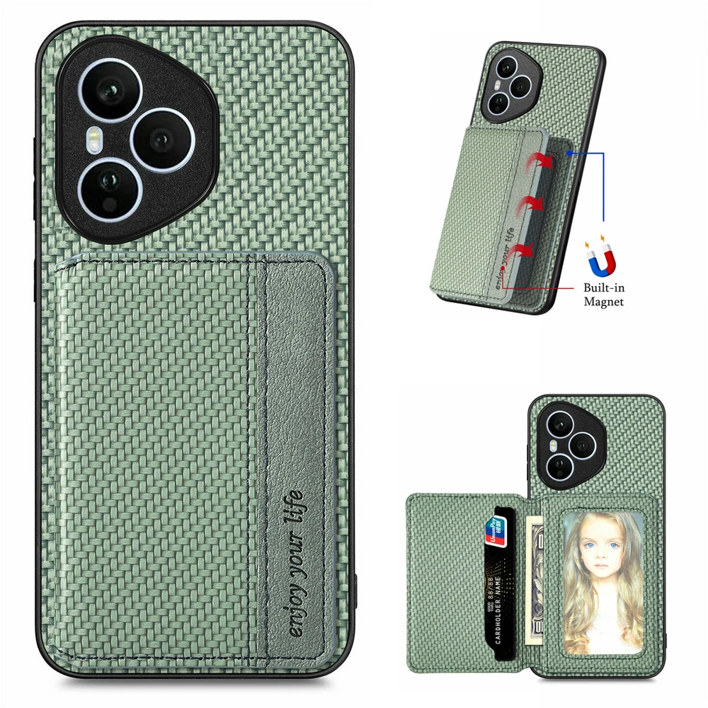 HONOR 400 PRO 200 5G حافظة جلدية للبطاقات الخلفية محفظة RFID مغناطيس Funda Honor 200 Pro حافظة هاتف Honor200 Lite 90 Smart 70 Honor400