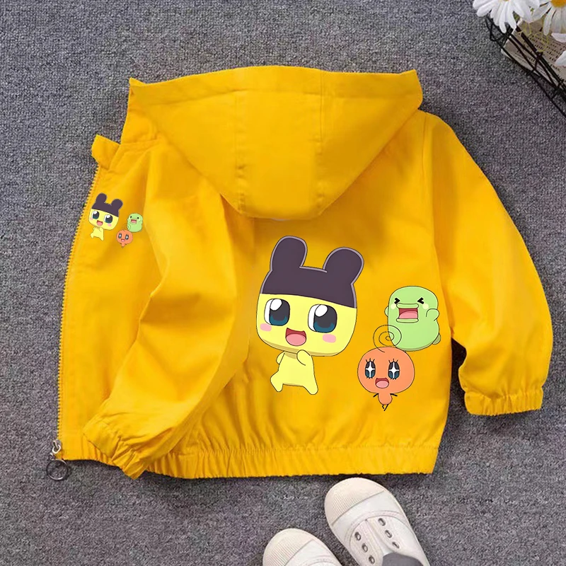 Tamagotchi Jacket Children Coat Clothing Boy Girl Anime Cartoon Print Sweatshirt Windbreaker Kid Fashion Trendy Kawaii Top Gifts