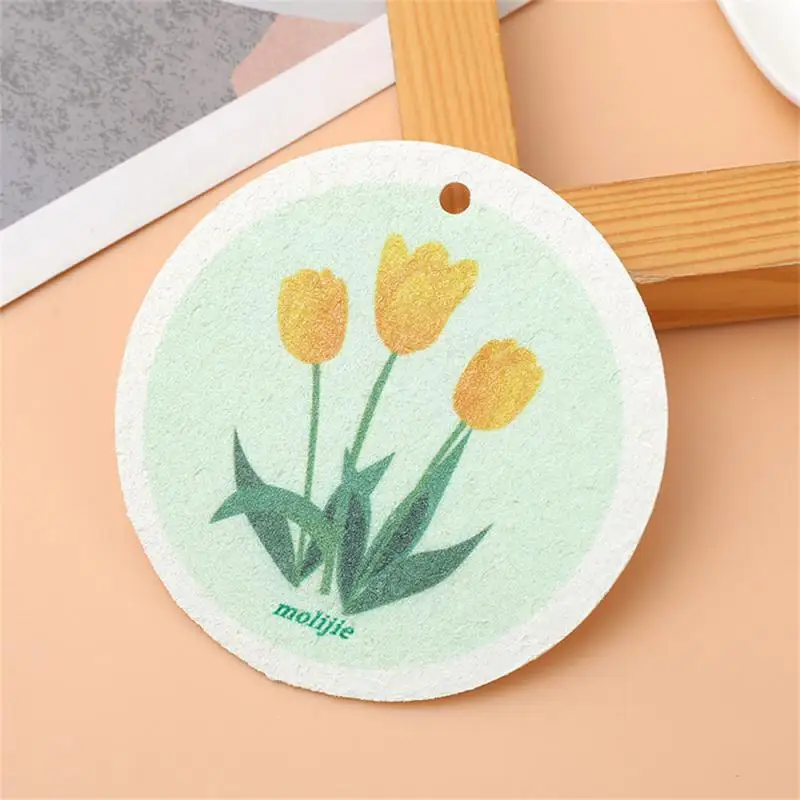 10/50/100PCS Compressed Dishwashing Wood Pulp Cotton Wipe Compressed Water Absorbent  Pan Wash Cloth Non-stick Oil Kitchen Brush