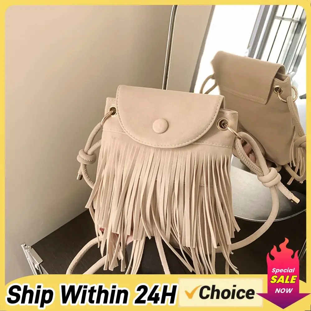 

Fringe Design Womens Sling Bag with Adjustable Strap Crossbody Shoulder Bag Tassel Messenger Bag Versatile for Autumn and Winter