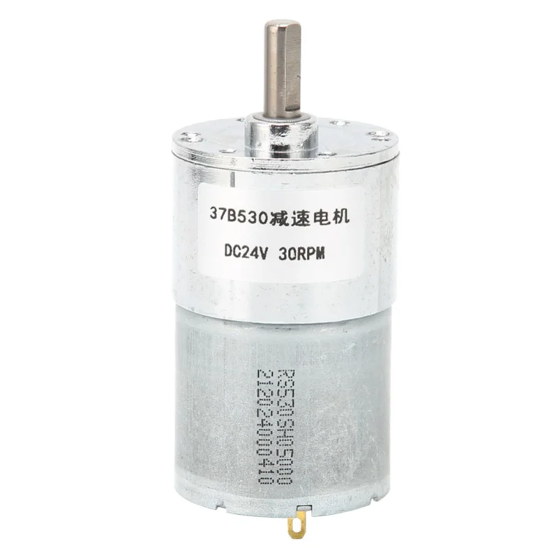 

Мотор-редуктор постоянного тока с червячной передачей, 24В, 30 об/мин, 37B530