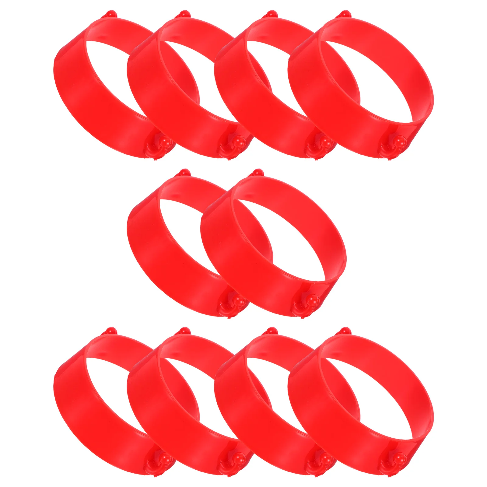 

10Pcs Traffic Barrier Connector - Wear Resistant Chain Link Ring for Road Cone Accessories Parking Safety Construction