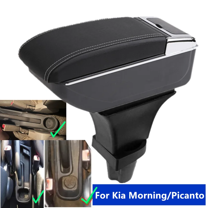 Auto-Armlehnenbox für Kia Morning Armlehnenbox für Kia Picanto Zentrale Aufbewahrungsbox Innenraum-Spezialzubehör Auto-Nachrüstzubehör