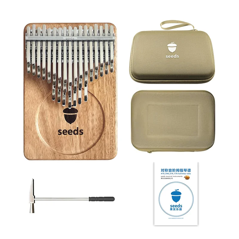 41 Keys Seeds Okoume wood Kalimba Accurate Tuning 3 Layers Professional Kalimba Keys Thumb Piano Acoustic Finger Piano