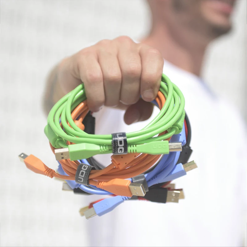 منفذ طابعة كابل USB Ultimate UDG 2.0 A-B زاوية قائمة منحنية على شكل حرف L كابل مشغل أقراص DJ