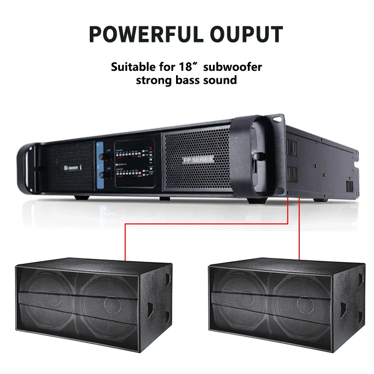 Entrega local atualizada 8 ventiladores traseiros DS-14K 2 canais amplificador subwoofer amplificador de 4000 watts
