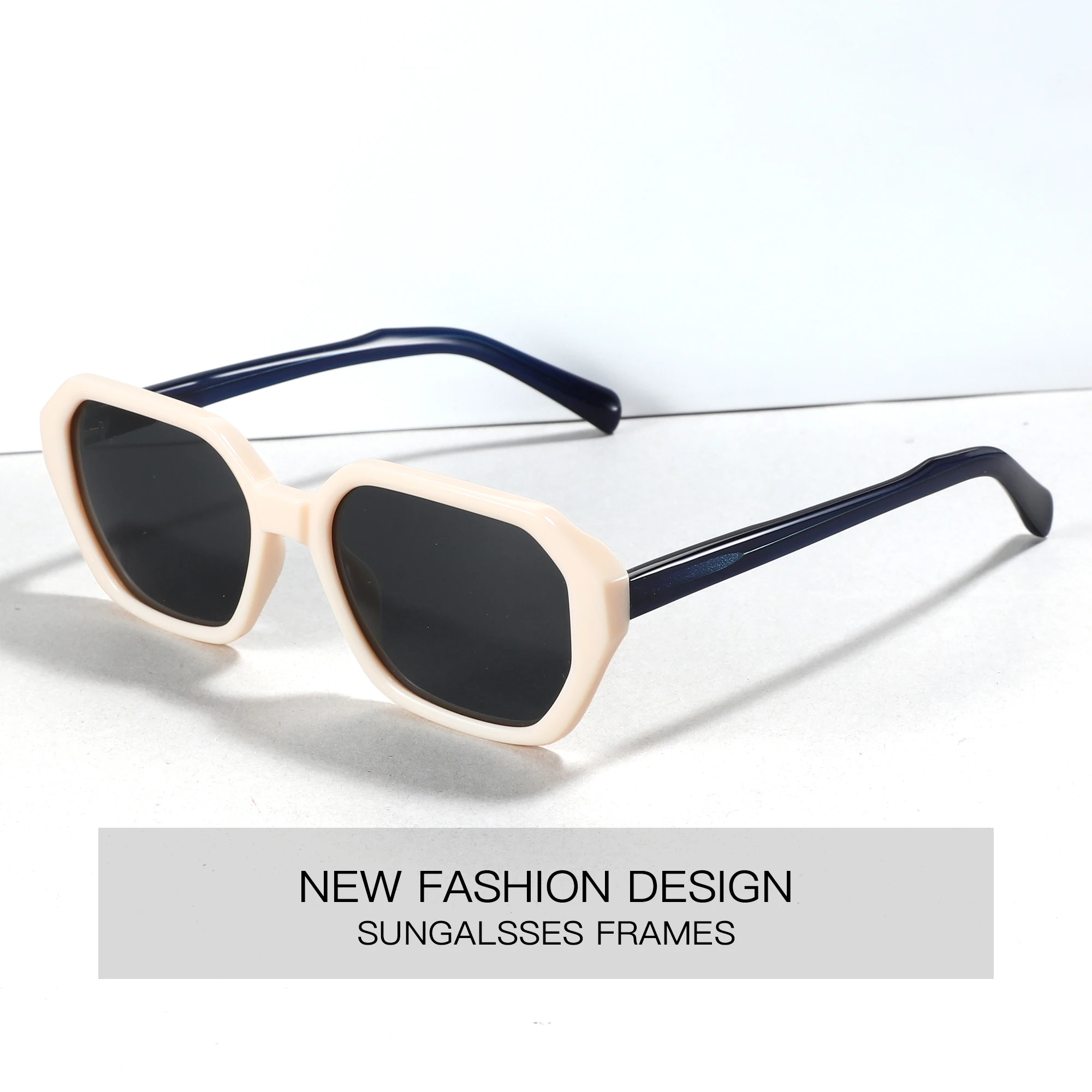 ZENOTTIC M Size Polygon Handmade Acetate Anti-UV Polarized Prescription Sunglasses for Women Optical Lenses Classic Eyewear