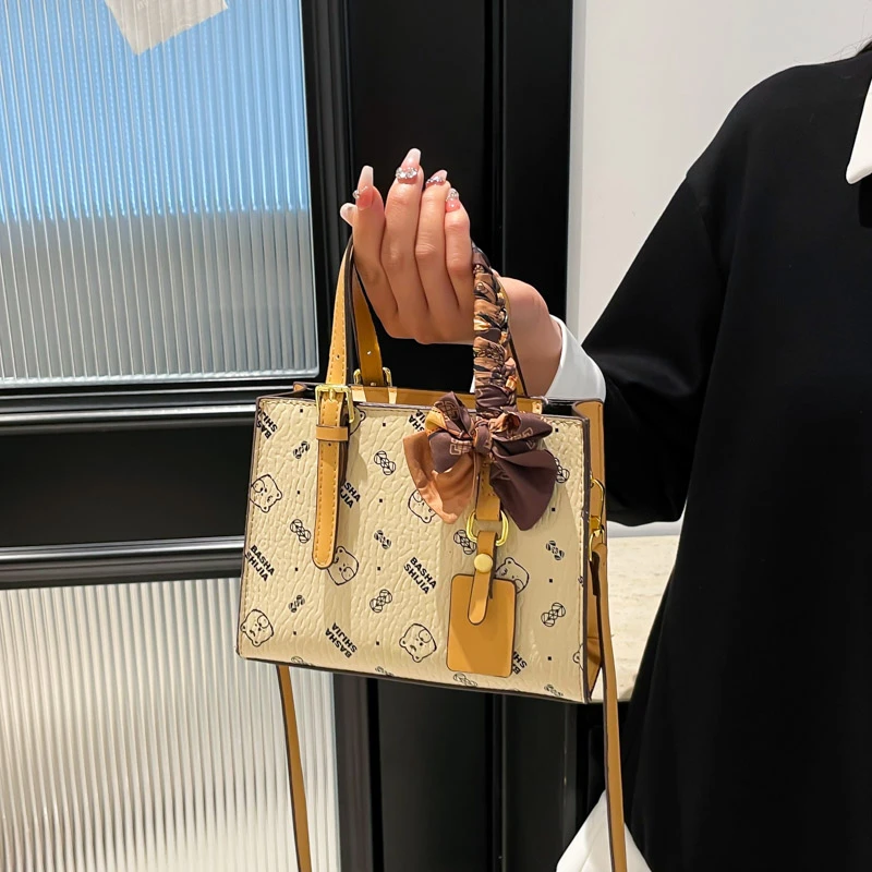 

Классическая парижская сумка-тоут через плечо из роскошной кожи, дизайнерская сумка-сэтчел для женщин, элегантная текстурированная винтажная сумка