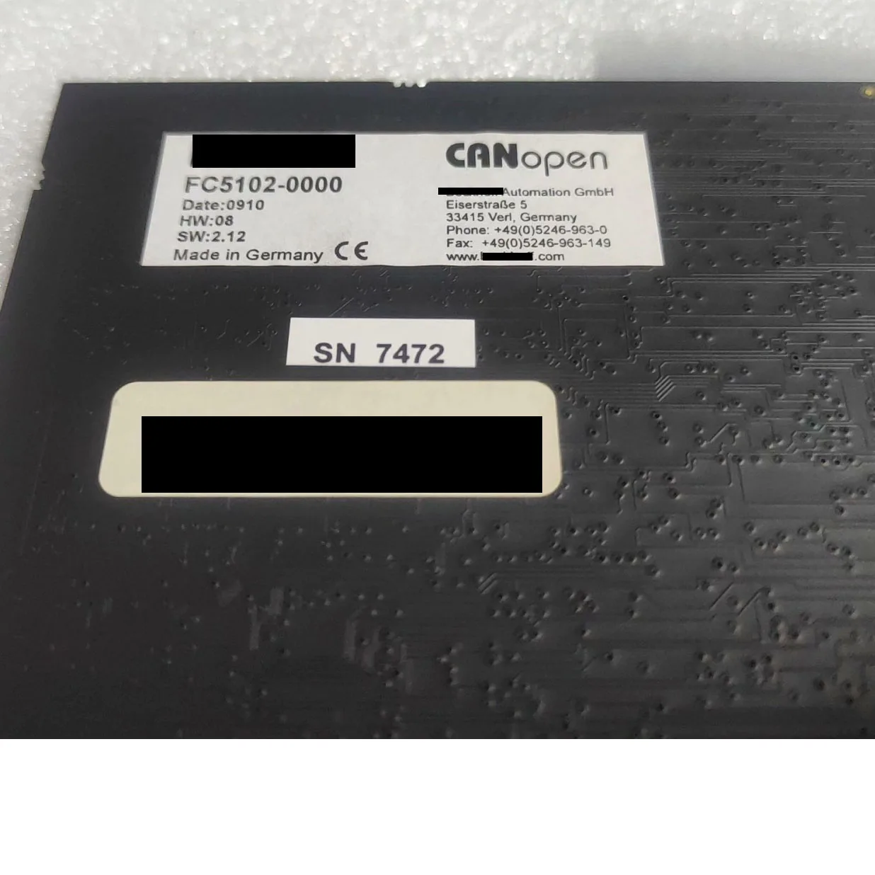 FC5102-0000  Control Panel  With warranty