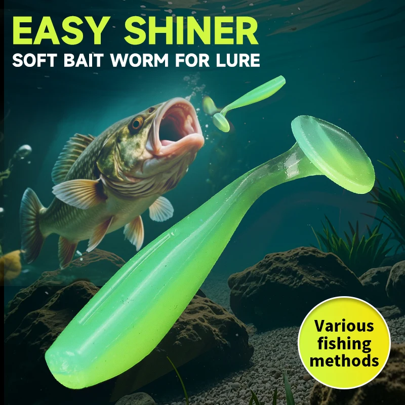 Supercontinent Easy Shiner – Señuelo Shad de vinilo con cola en T y UV - imagen 4