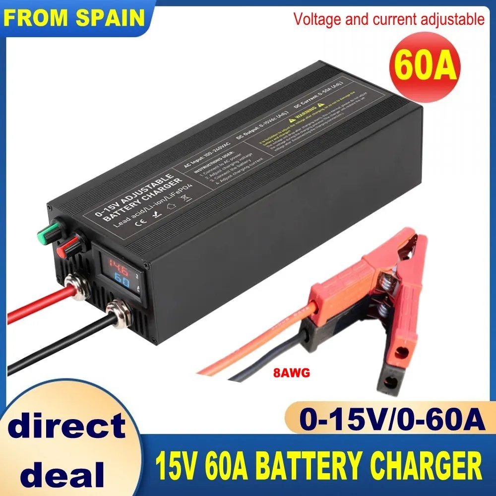 0-15V60ABattery  charger 12v 24V 36V 48V 72V 84V Lithium battery charger 7A14Afor lifepo4 battery 350W multifunctional 110V-220V