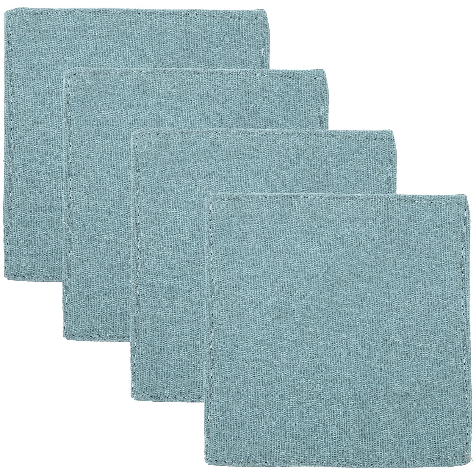 

4Pcs Canvas Coasters for Drinks Absorbent Non-Slip Desktop Cup Mat Square Shape Home Kitchen Table Decor Square Shape Coaster