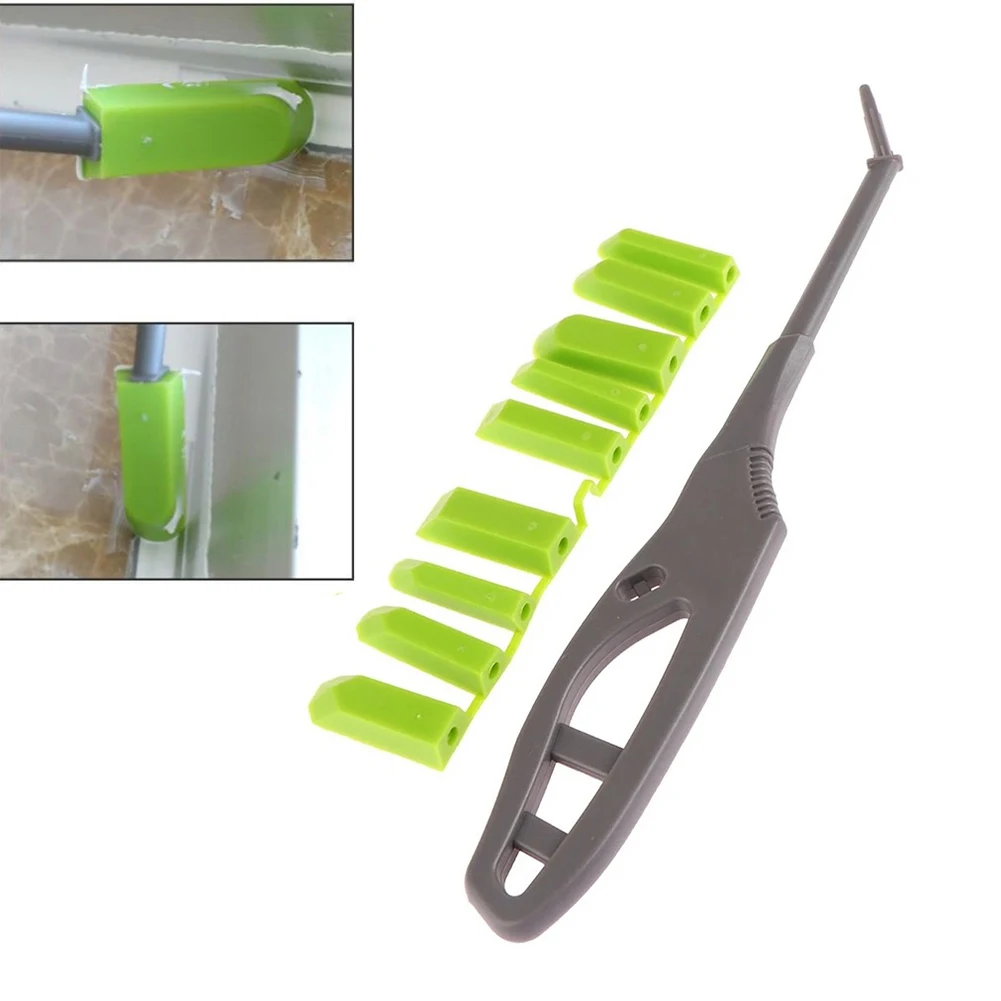 Raschietto angolare per colla Strumento per calafataggio Raschietto per colla per cucina 3 teste di raschiatura Leggero multifunzione in plastica portatile