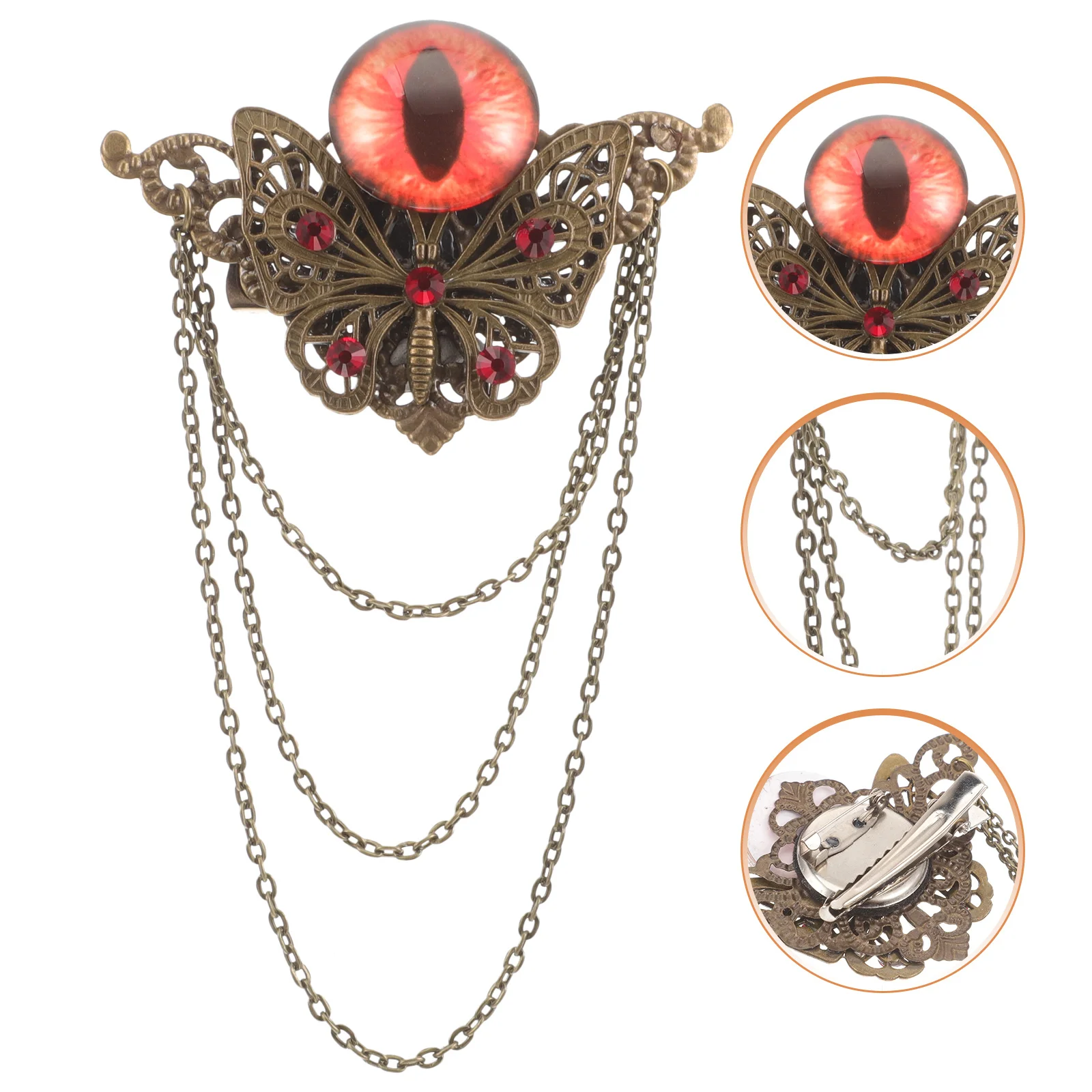 

Evil Eye Gothic Hairpin Small Lightweight Hair Clip and Clothes Brooch Pin for Women Party Accessories Hair Clips