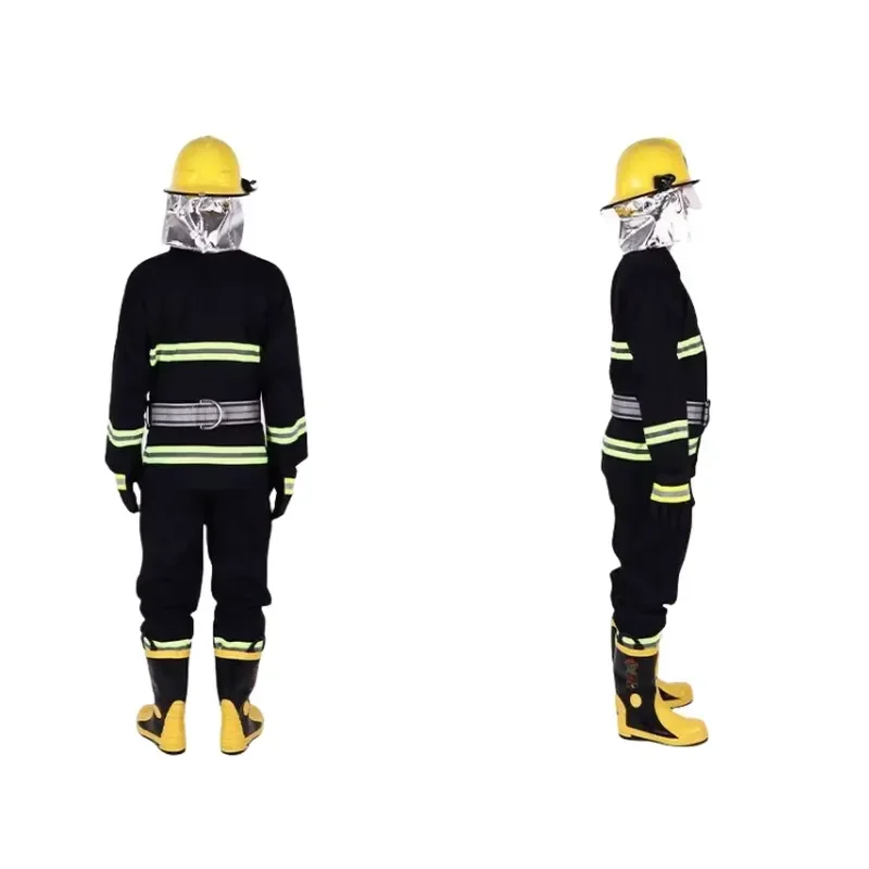 Professional Firefighter Uniform Heat Resistant Flame Retardant Composite Suit High Temperature Protection Gear for Emergency