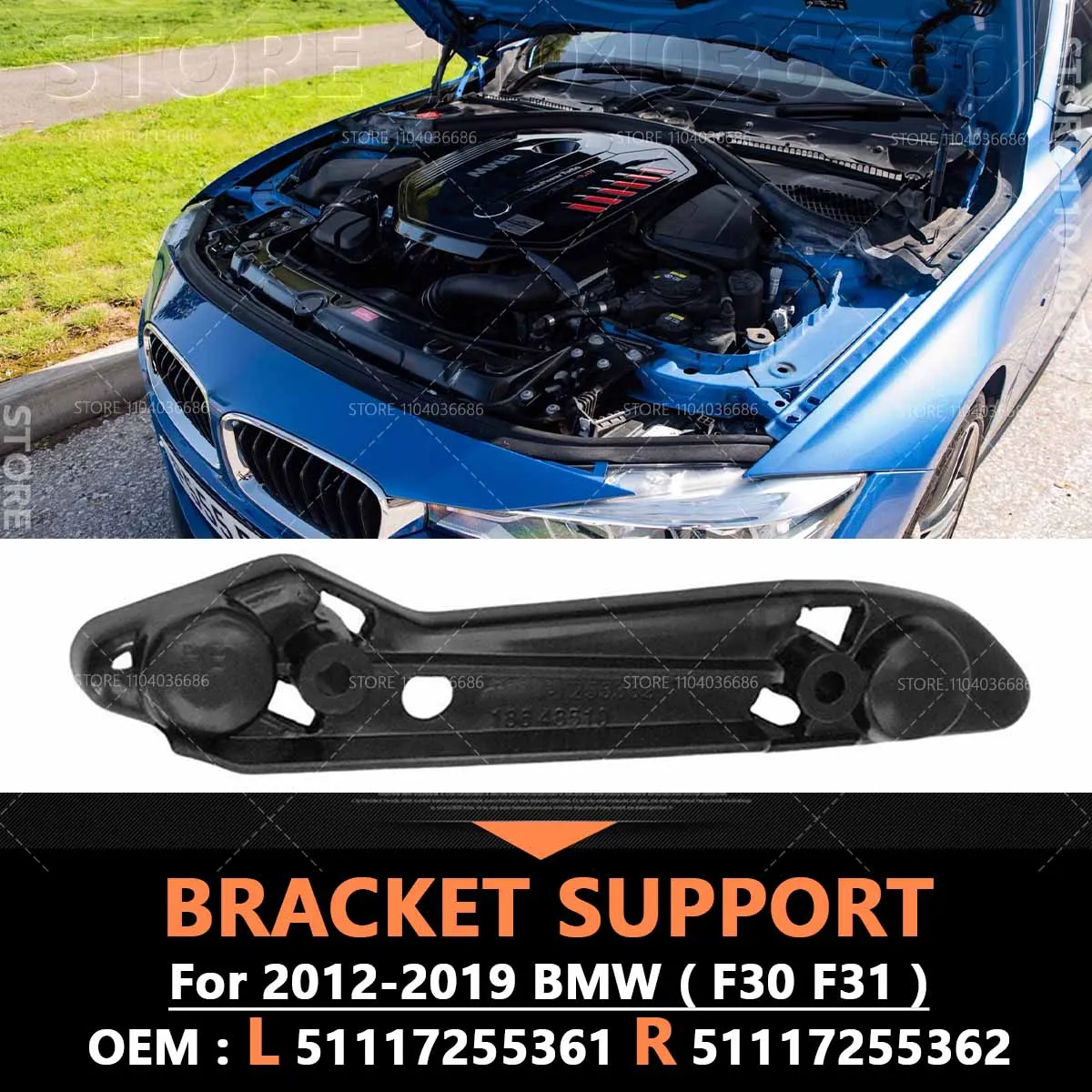 

Кронштейн крепления переднего бампера для BMW 3 серии (F30 F31) 320i 328i 330i 335i 340i 328d 2012-2019 гг., артикулы 51117255361, 51117255362