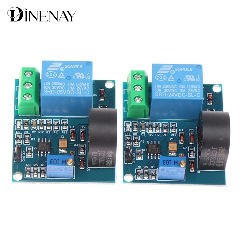 

AC Current Detection Sensor Module 5V 12V 24V Relay Protection Module 5A Over-Current Overcurrent Protection Switch Output