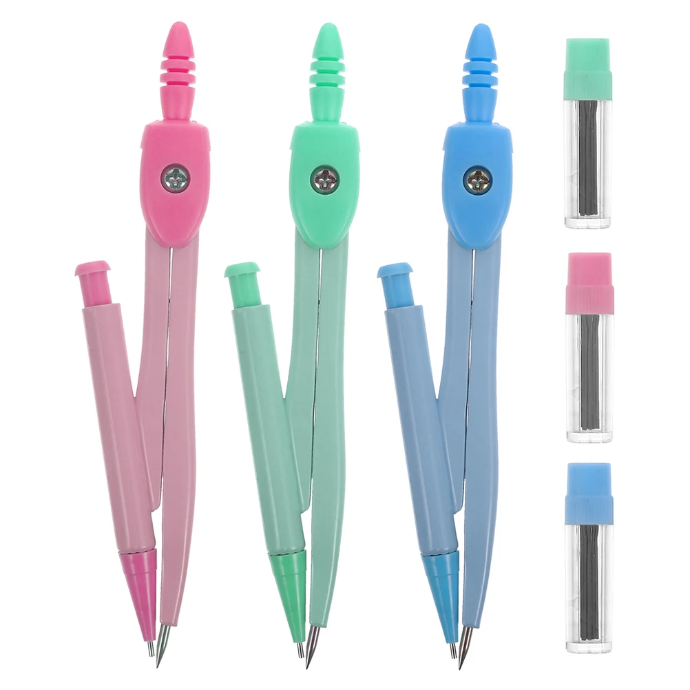 

3 Sets Metal Drawing Tools Circle Compasses Stationery for Examination Drafting