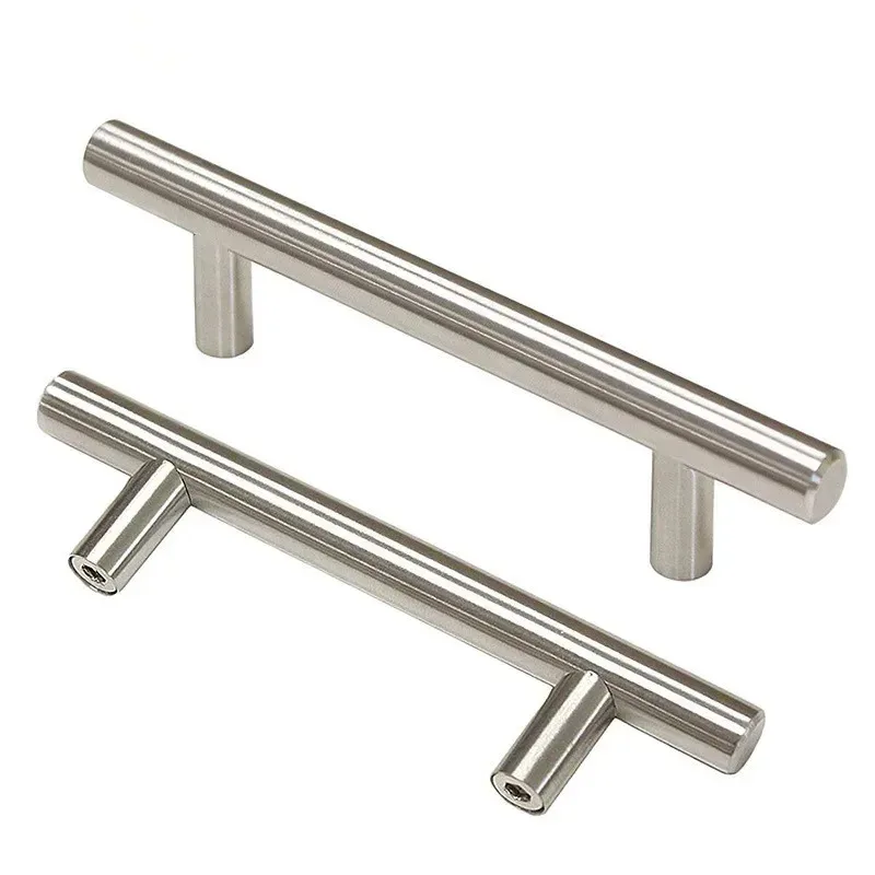Stainless Steel T Bar handle Modern Kitchen Cabinet Door Pull Knob Furniture Drawer