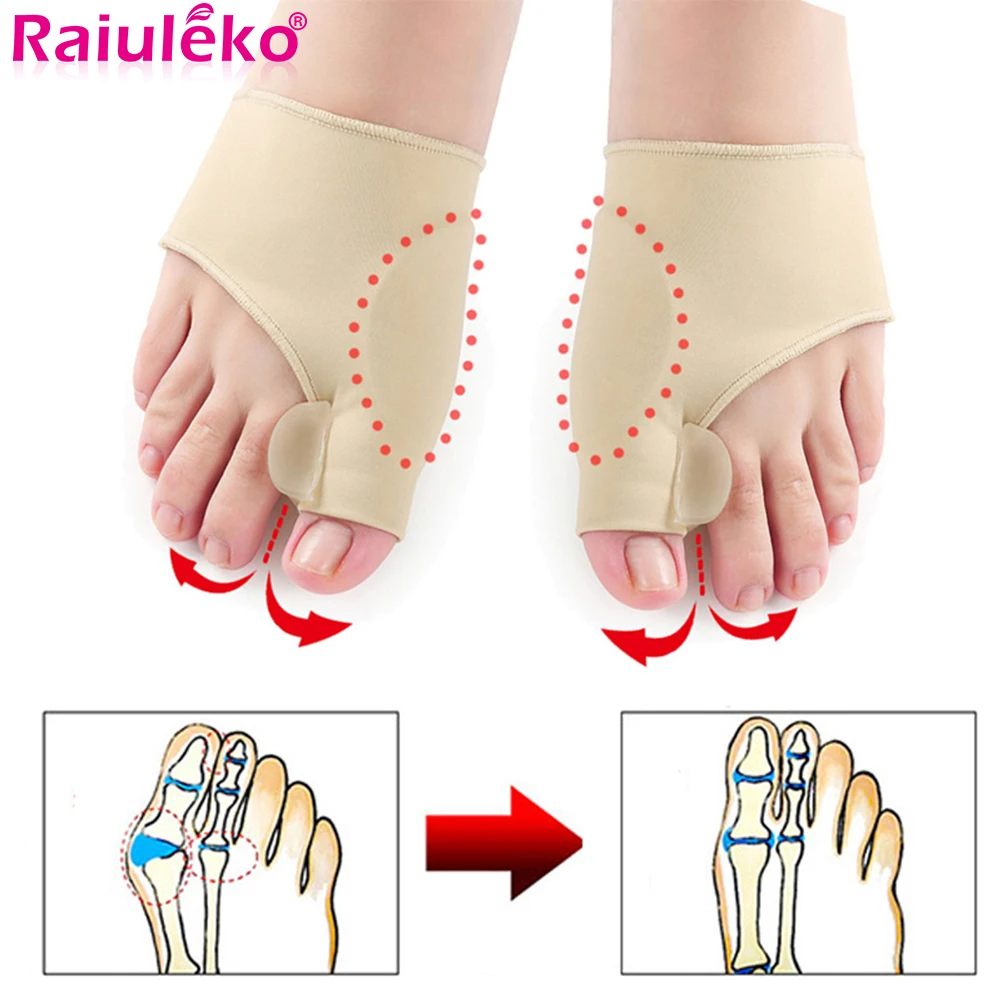 1Pair Toe Separator Hallux Valgus Orthopedic Bunion Corrector Thumb Adjuster Finger Separator Pedicure Sock Straightener Tools