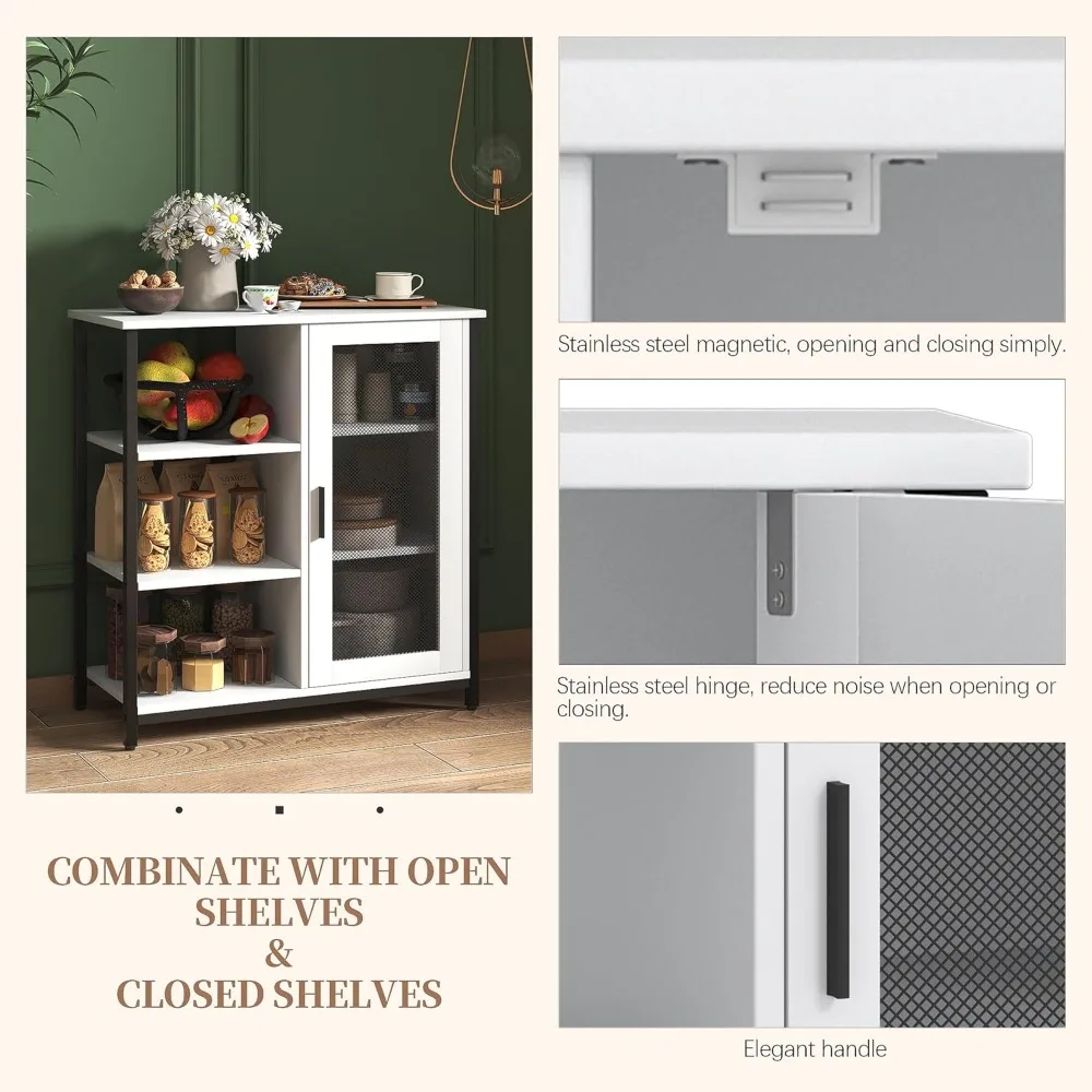 Mobile da bar compatto da cucina con contenitore, mini tavolino da caffè 27,5, credenza angolare per bevande e snack