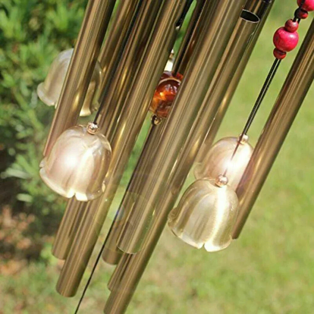Wind Chime Angel Metal Aluminum Tubes Bell Wind Chime Creative Hollow Home Garden Wall Hanging Decoration Handmade Gift